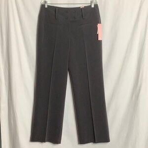 Dressbarn NWT Wide Leg Gray Lightweight Career Dress Pants Size 12 Button Detail